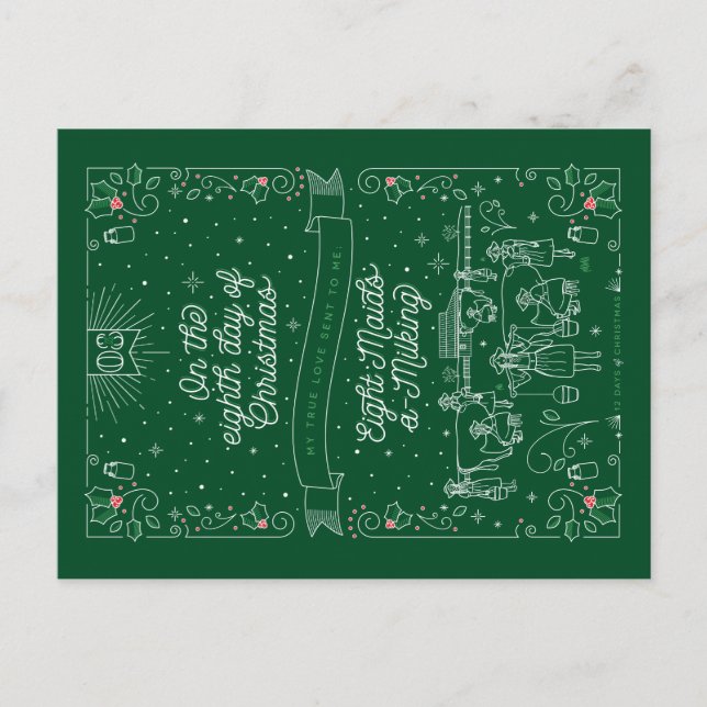 HUITIÈME JOUR DE NOËL / Carte postale de Noël (Devant)