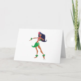 Hula Girl Carte pour notes