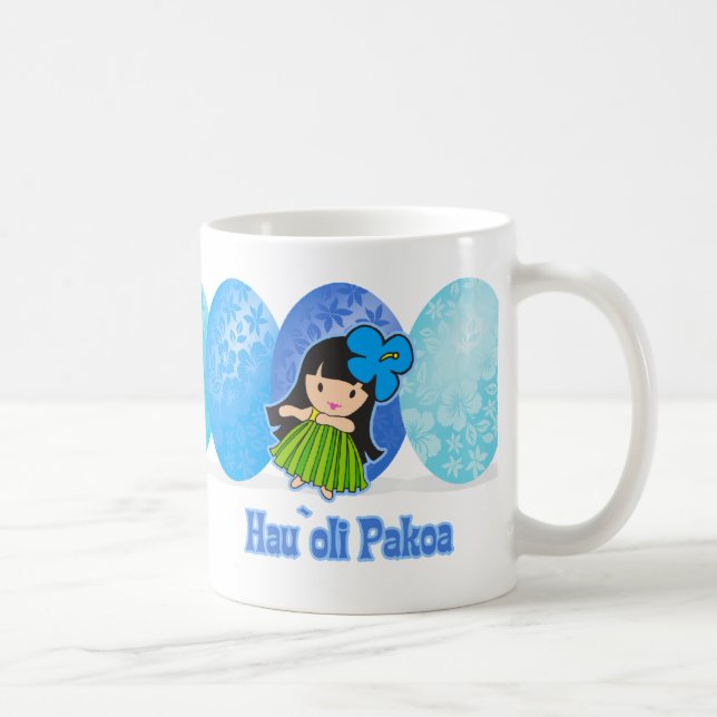 Hula Girl Oeufs de Pâques Mugs (Droite)