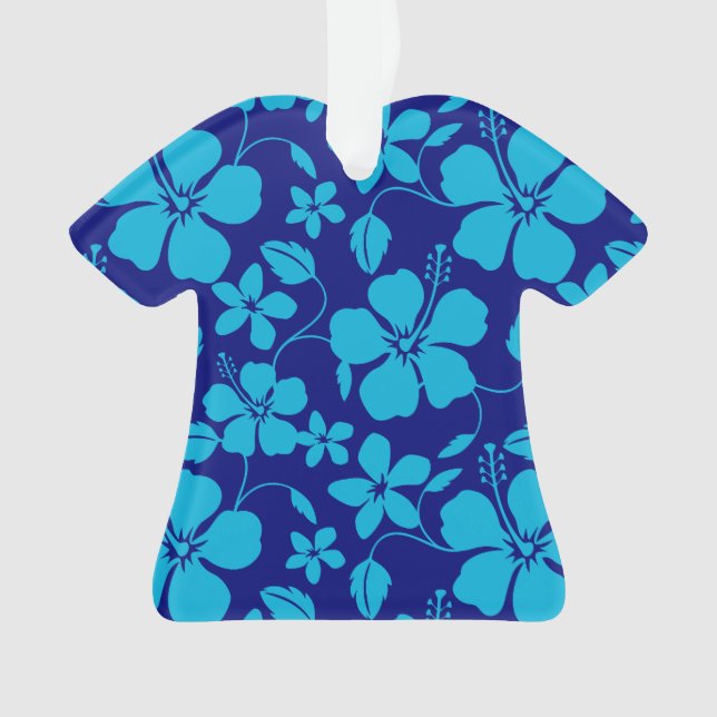 HULA HAWAIEN (HIBISCUS) BLEU FONCÉ/CLAIR (devant)