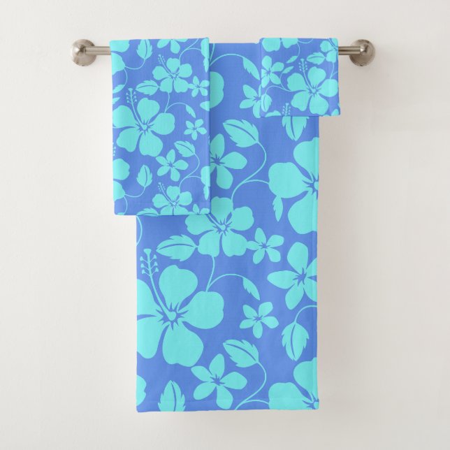 HULA HAWAIEN (HIBISCUS) PERVENCHE/TEAL (En situation)