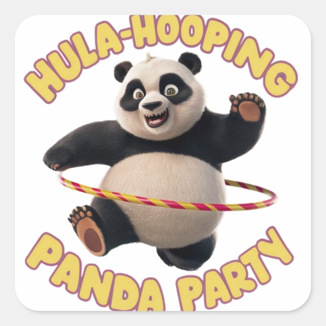 Hula hooling panda parti autocollant (Devant)