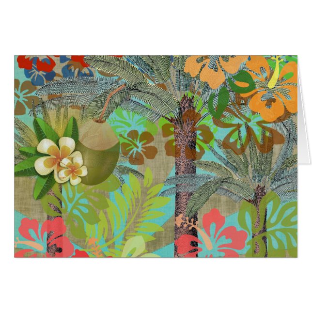 Hula Vintage Floral Graphisme Floral Hawaii (Devant horizontal)
