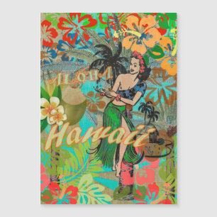 Hula Vintage Floral Graphisme Floral Hawaii