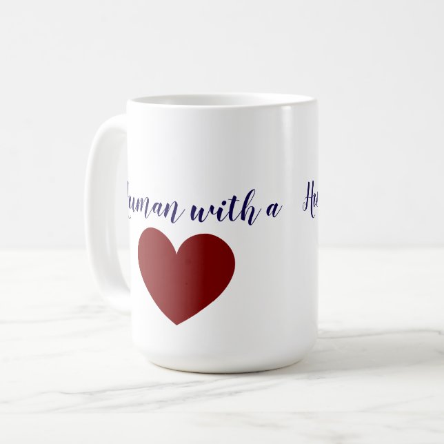 Humain avec un cœur  tasse à café (Devant gauche)