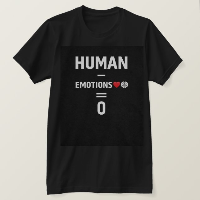 Human Emotions T-Shirt – Minimalist Philosophy Gra (Design devant)