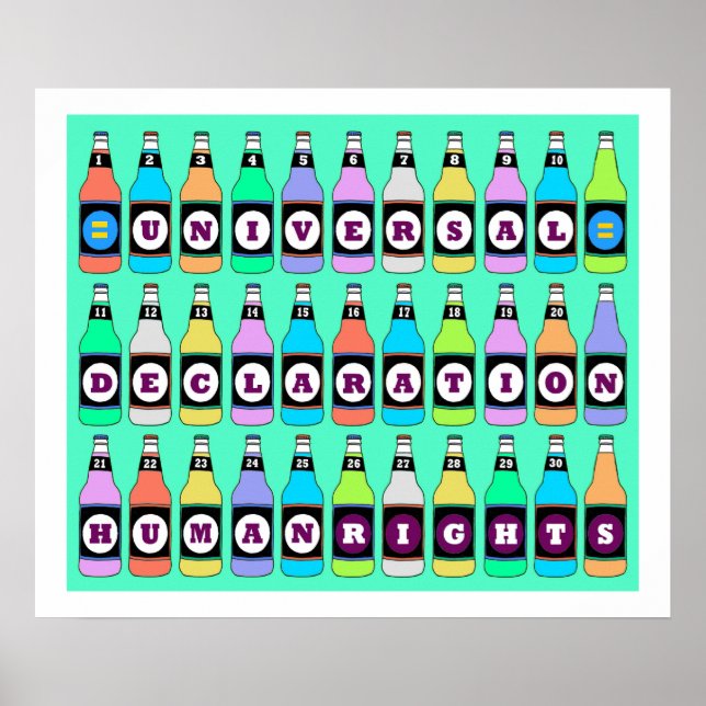 HUMAN RIGHTS POSTER - 30 FLAVORS OF UDHR (Devant)