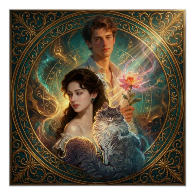 Human Soul Cat – Glossy Fantasy Poster (Devant)