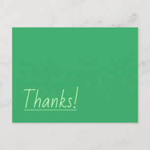 Humble, minimaliste "Merci !" Carte postale