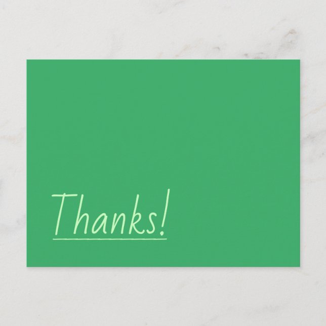 Humble, minimaliste "Merci !" Carte postale (Devant)