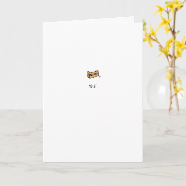 Humide. Bonne carte de gâteau d'anniversaire (Fleur jaune)