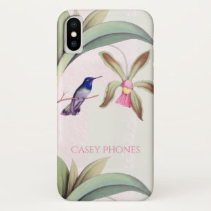 Hummingbird and Orchid Personnalisé iPhone X Coque