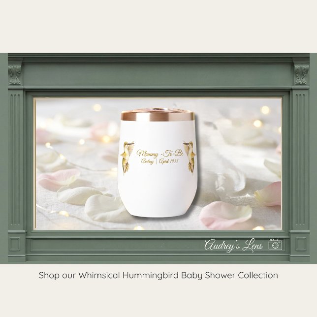 Hummingbird Baby Shower Tumbler | Nature Theme" (Créateur téléchargé)
