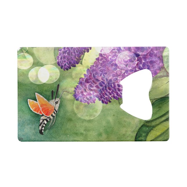 Hummingbird Hawk Moth and Lilacs (Devant (Horizontal))