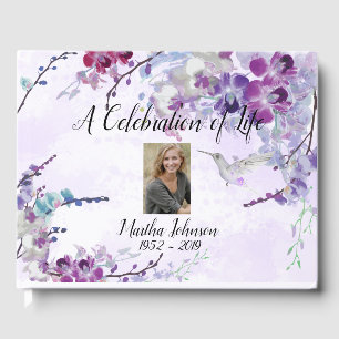 Hummingbird & Purple Orchids Livre d'or