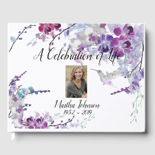 Hummingbird & Purple Orchids Livre d'or