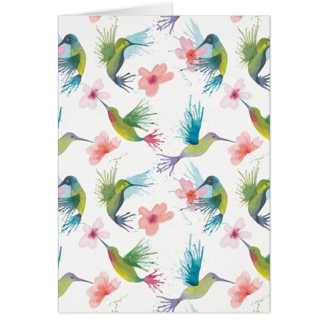Hummingbirds & Flowers (Devant)