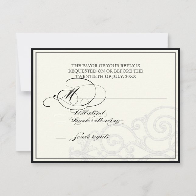 Hummingbirds n Swirls - Carte de réponse RSVP (Devant)