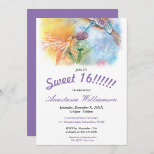 HUMMINGBIRDS SWEET 16 ! INVITATION DES PARTIS
