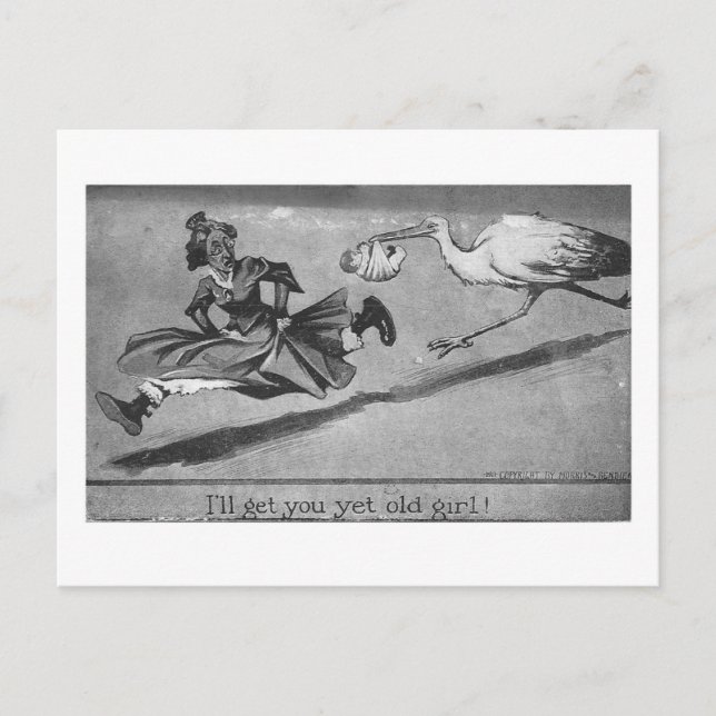 Humoristique carte postale Vintage bébé (Devant)