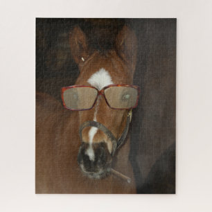 Humoristique Cheval Foie Fumer Cigar Jigsaw Puzzle