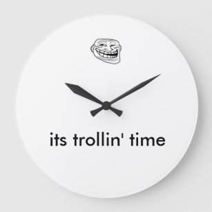 humoristique troll face mème horloge
