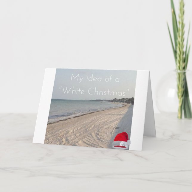 HUMOROUS BEACH CHRISTMAS GREETING CARTE (Devant)