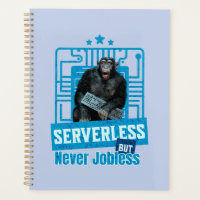 Humour de développeur singe drôle sans serveur