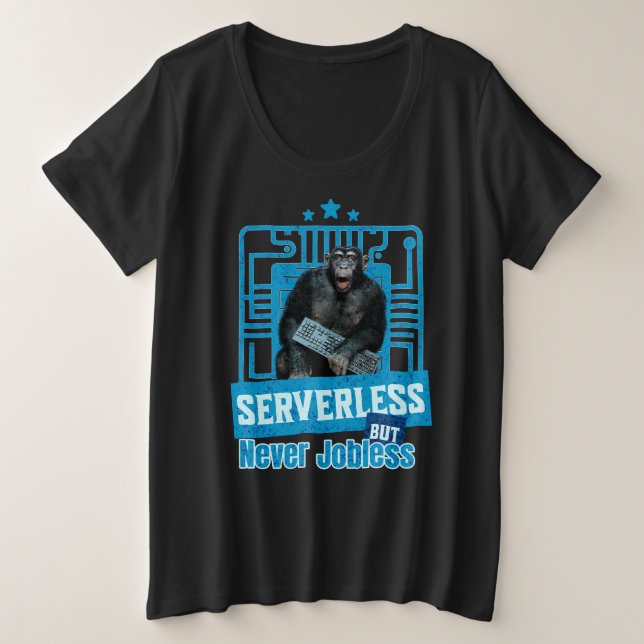 Humour de développeur singe drôle sans serveur (Design devant)