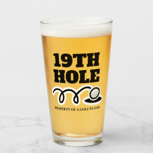 humour de golf 19th Hole, cadeau en verre pour hom