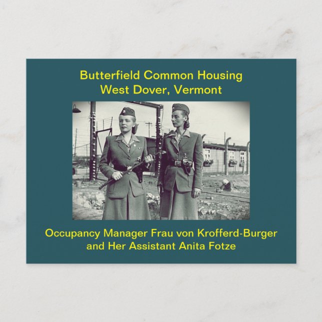 Humour de logement Butterfield : Cartes postales (Devant)