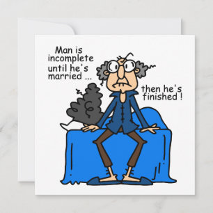 Humour de mariage incomplet et terminé