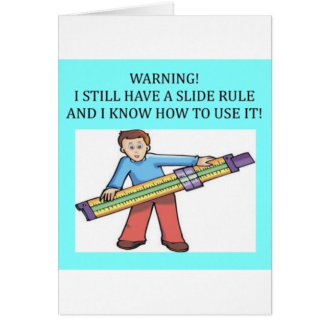 humour de maths de règle à calcul (Devant)