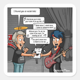 Humour de musique vocaliste Stickers Carré de jeu 