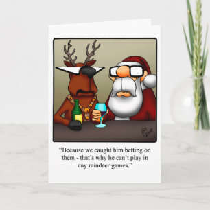 Humour de Noël "Reindeer Games" Carte de voeux