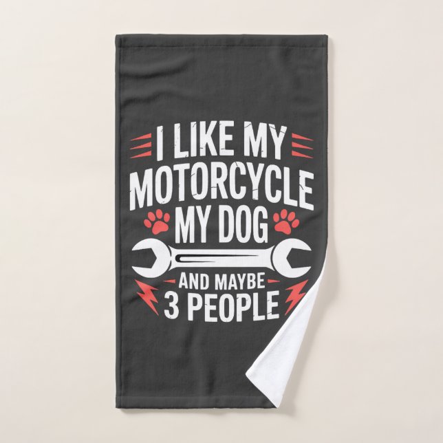 Humour de propriétaire de chien moto (Serviette à main)
