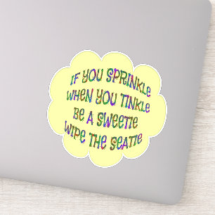 Humour de salle de bain Be Sweetie Essuie Stickers