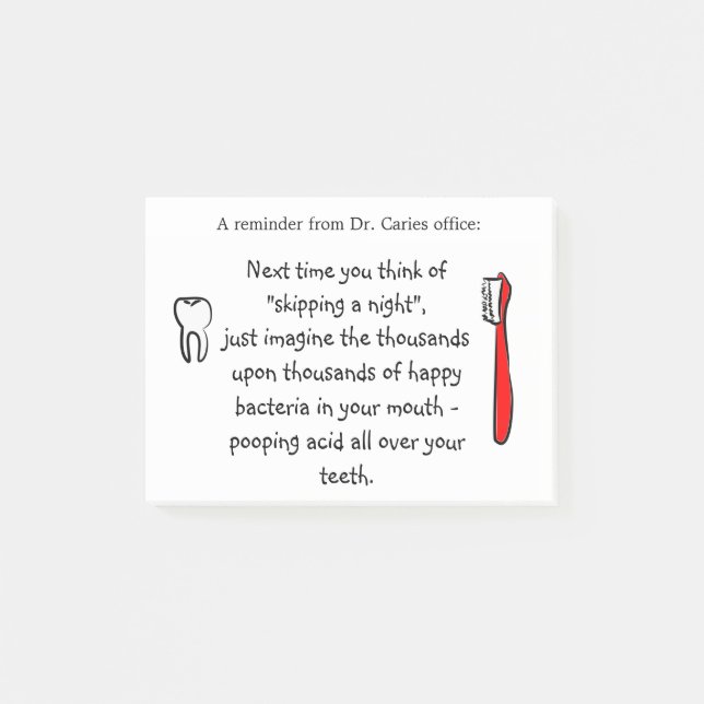 Humour dentaire de bureau - notes de post-it pour (Devant)