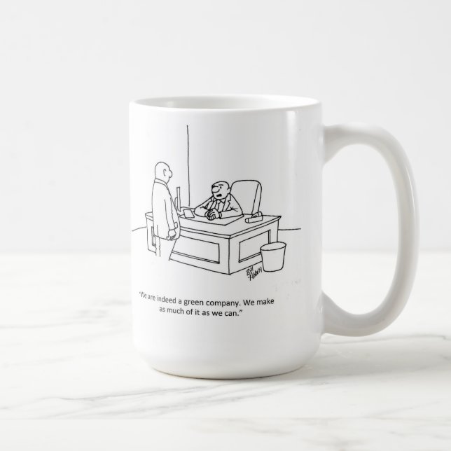 Humour d'entreprise "Green Company" Mug (Droite)