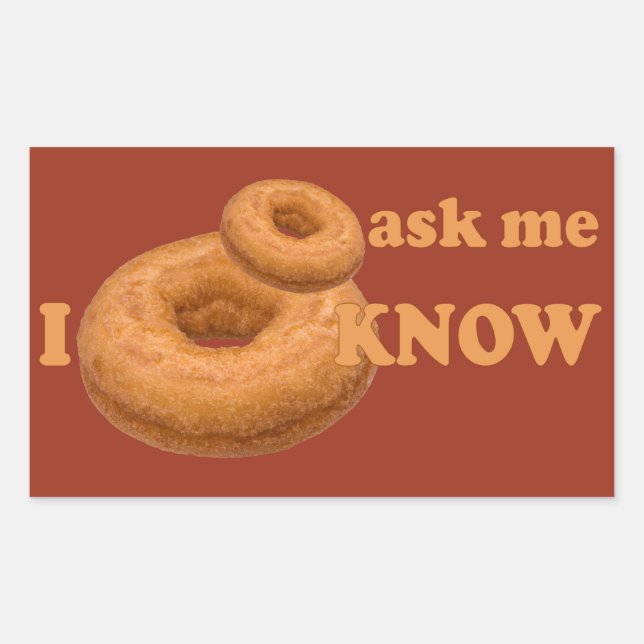 Humour Donut autocollants personnalisés (Devant)