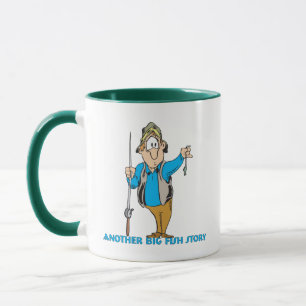Humour drôle de pêche de tasse de pêche pêchant de
