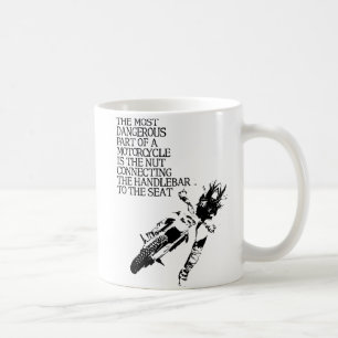 Humour drôle de tasse de motocross d'écrou de vélo