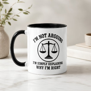 Humour juridique drôle Je ne discute pas Mug Cadea