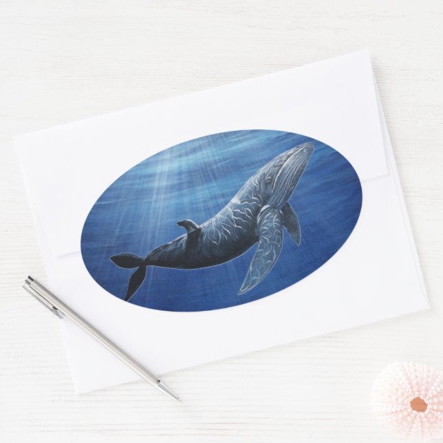 Humpback Whale Ocean Sticker (Enveloppe)