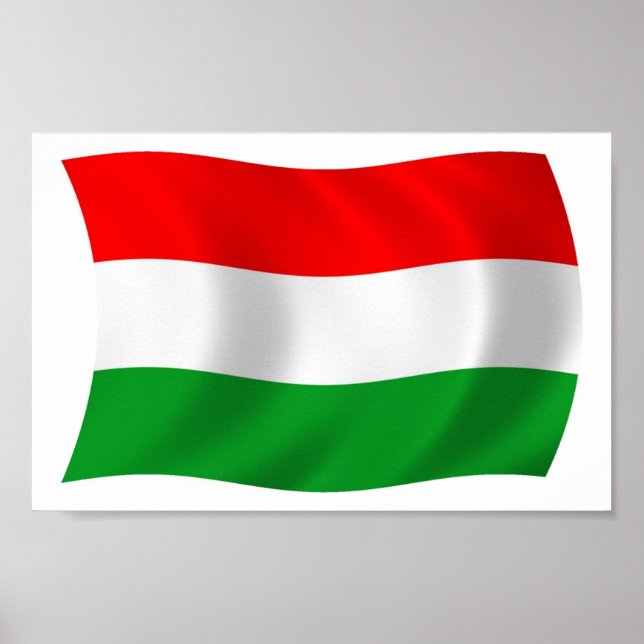 Hungary Flag Poster Print (Devant)