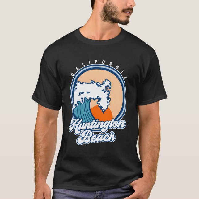 Huntington Beach California Surf Wave Sweat - shir (Devant)