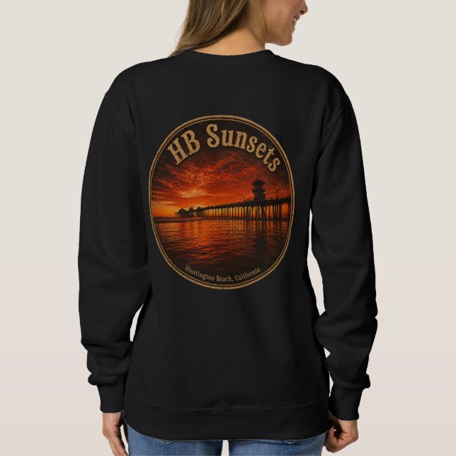 Huntington Beach Sunset Sweat à capuche (Femme) Jo (Dos)