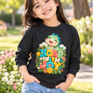 Hurler de joie dinosaure mignon