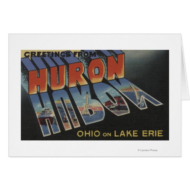 Huron, Ohio - Lac Érié - Scènes de grandes lettres (Devant horizontal)