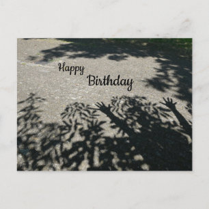 HURRAY Shadow Happy Happy Birthday Carte postale